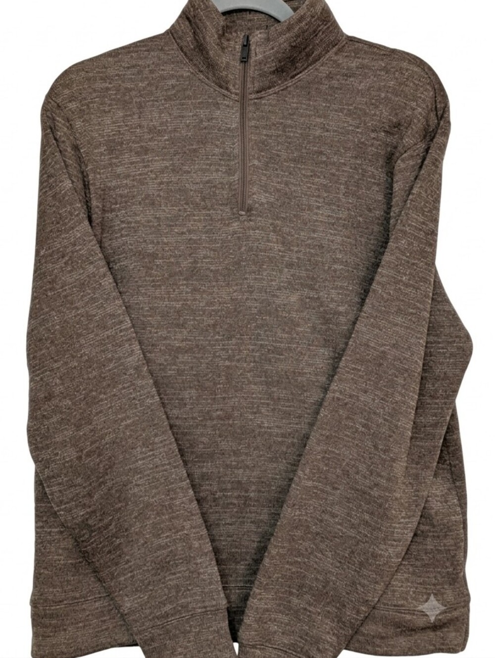 Brown Heather Quarter-Zip Fleece Sweater ⭐ FREE WITH ANY PURCHASE OVER $10 ⭐